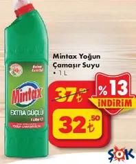 Mintax Yoğun Çamaşır Suyu 1 L