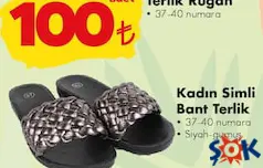 Kadın Simli Bant Terlik