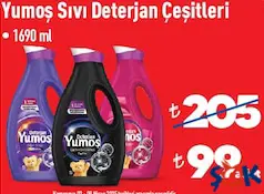 Yumoş Sıvı Deterjan Çeşitleri 1690 ml