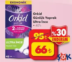 Orkid Günlük Yaprak Ultra İnce Ped 40'lı