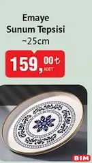 Bonera Emaye Sunum Tepsisi 25 cm Bonera Emaye Sunum Tepsisi 25 cm