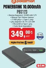 Polosmart Powerbank PBS123 10.000mAh Polosmart Powerbank PBS123 10.000mAh