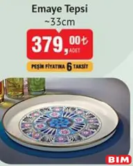 Bonera Emaye Tepsi 33 cm Bonera Emaye Tepsi 33 cm