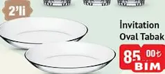 Paşabahçe Invitation 2'li Oval Tabak Paşabahçe Invitation 2'li Oval Tabak