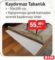 Kaydırmaz Tabanlık 30x100 cm Kaydırmaz Tabanlık 30x100 cm