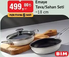 Bonera Emaye Tava/Sahan Seti 18 cm Bonera Emaye Tava/Sahan Seti 18 cm