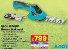 Kiwi Garden Şarjlı Çit/Çim Kesme Makinesi Kiwi Garden Şarjlı Çit/Çim Kesme Makinesi