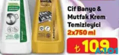 Cif Banyo & Mutfak Krem Temizleyici 2x750 ml Cif Banyo & Mutfak Krem Temizleyici 2x750 ml