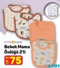 Little Plane Bebek Mama Önlüğü 2'li Little Plane Bebek Mama Önlüğü 2'li