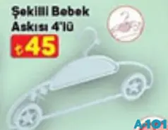Şekilli Bebek Askısı 4'lü Şekilli Bebek Askısı 4'lü