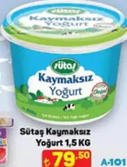 Sütaş Kaymaksız Yoğurt 1,5 kg Sütaş Kaymaksız Yoğurt 1,5 kg