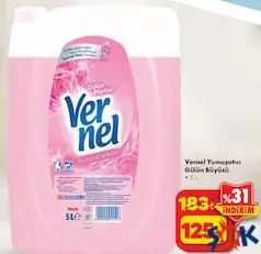 Vernel Yumuşatıcı Gülün Büyüsü 5 L Vernel Yumuşatıcı Gülün Büyüsü 5 L