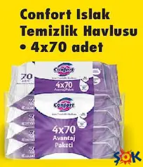 Confort Islak Temizlik Havlusu 4x70 Adet Confort Islak Temizlik Havlusu 4x70 Adet