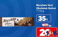 Biscolata Veni Çikolatalı Gofret 110 g Biscolata Veni Çikolatalı Gofret 110 g