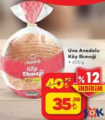 Uno Anadolu Köy Ekmeği 600 g Uno Anadolu Köy Ekmeği 600 g
