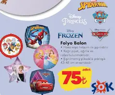 Frozen/Disney Princess/Paw Patrol/Disney Cvs Folyo Balon Frozen/Disney Princess/Paw Patrol/Disney Cvs Folyo Balon