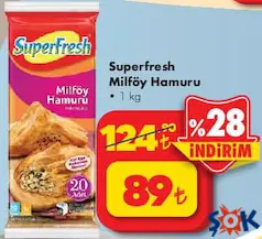 Superfresh Milföy Hamuru 1 kg Superfresh Milföy Hamuru 1 kg
