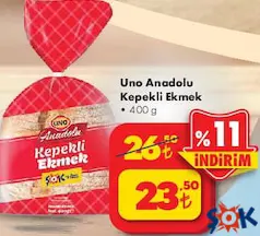 Uno Anadolu Kepekli Ekmek 400 g Uno Anadolu Kepekli Ekmek 400 g