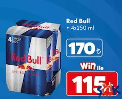 Red Bull Enerji İçeceği 4x250 ml Red Bull Enerji İçeceği 4x250 ml