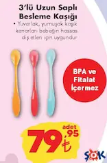 Mycey 3'lü Uzun Saplı Besleme Kaşığı Mycey 3'lü Uzun Saplı Besleme Kaşığı