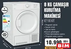 Keysmart KEY 80 KRT 8 kg Çamaşır Kurutma Makinesi
