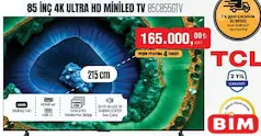 TCL 85 inç 4K Ultra HD MiniLED TV/Akıllı Televizyon