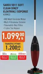 Sarex 5011 Soft Clean Dikey Elektrikli Süpürge Sarex 5011 Soft Clean Dikey Elektrikli Süpürge