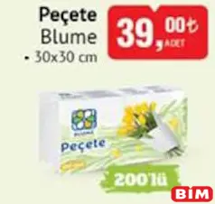 Blume 200'lü Peçete 30x30 cm Blume 200'lü Peçete 30x30 cm