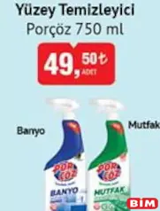 Porçöz Yüzey Temizleyici 750 ml Porçöz Yüzey Temizleyici 750 ml