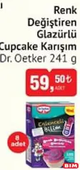 Dr. Oetker Renk Değiştiren Glazürlü Cupcake Karışımı 241 g Dr. Oetker Renk Değiştiren Glazürlü Cupcake Karışımı 241 g