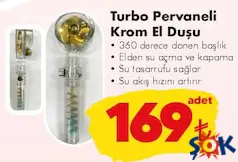 Turbo Pervaneli Krom El Duşu Turbo Pervaneli Krom El Duşu