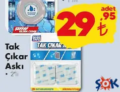 Boss Tape Tak Çıkar Askı 2'li Boss Tape Tak Çıkar Askı 2'li