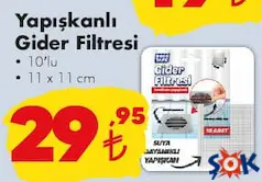 Boss Tape Yapışkanlı Gider Filtresi 10'lu 11x11 cm Boss Tape Yapışkanlı Gider Filtresi 10'lu 11x11 cm