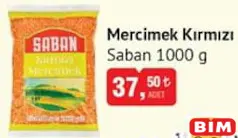 Saban Mercimek Kırmızı 1000 g Saban Mercimek Kırmızı 1000 g