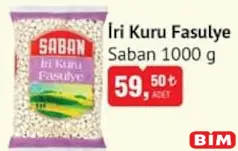 Saban İri Kuru Fasulye 1000 g Saban İri Kuru Fasulye 1000 g