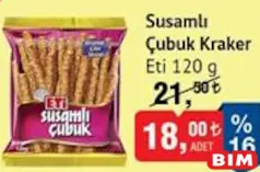Eti Susamlı Çubuk Kraker 120 g Eti Susamlı Çubuk Kraker 120 g