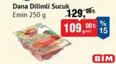 Emin Dana Dilimli Sucuk 250 g Emin Dana Dilimli Sucuk 250 g