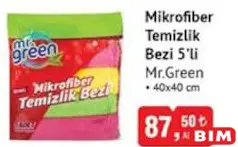 Mr. Green Mikrofiber Temizlik Bezi 5'li Mr. Green Mikrofiber Temizlik Bezi 5'li