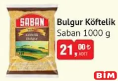 Saban Bulgur Köftelik 1000 g Saban Bulgur Köftelik 1000 g