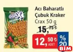 Eti Crax Acı Baharatlı Çubuk Kraker 50 g Eti Crax Acı Baharatlı Çubuk Kraker 50 g