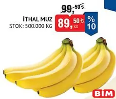İthal Muz kg İthal Muz kg