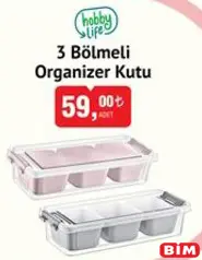 Hobby Life 3 Bölmeli Organizer Kutu Hobby Life 3 Bölmeli Organizer Kutu
