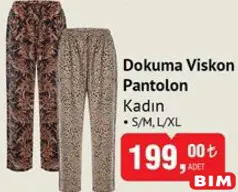 Dokuma Viskon Pantolon Kadın Dokuma Viskon Pantolon Kadın
