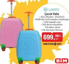 Wexta Çocuk Valiz Wexta Çocuk Valiz