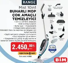 Range Mist 10in1 Buharlı Mop Çok Amaçlı Temizleyici Range Mist 10in1 Buharlı Mop Çok Amaçlı Temizleyici