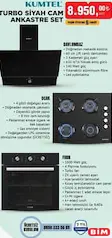 Kumtel Turbo Siyah Cam Ankastre Set Kumtel Turbo Siyah Cam Ankastre Set