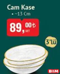 Colorina Cam Kase 13 cm 3'lü Colorina Cam Kase 13 cm 3'lü