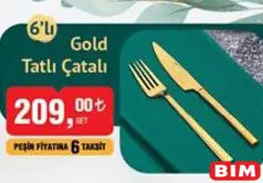 Gold Tatlı Çatalı 6'lı Gold Tatlı Çatalı 6'lı
