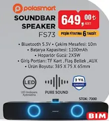 PoloSmart Soundbar Speaker / Hoparlör PoloSmart Soundbar Speaker / Hoparlör