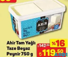 Ahir Tam Yağlı Taze Beyaz Peynir 750 g Ahir Tam Yağlı Taze Beyaz Peynir 750 g